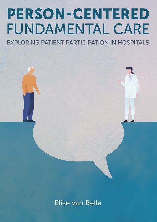 Cover proefschrift met titel Person-centered fundamental care