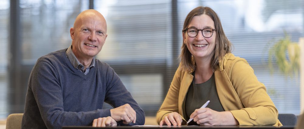 foto van Joop Beelen en Marieke van Noort, adviseurs patiëntenparticipatie bij PGOsupport